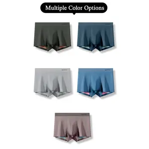SPRUCC Men's 5pcs Solid Color Underwear Soft Comfortable Breathable Polyester Blend Fabric for Sports & Everyday Wear Casual Style