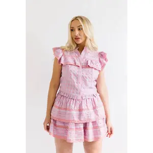 Georgie Gingham Ruffle Mini Skirt Set