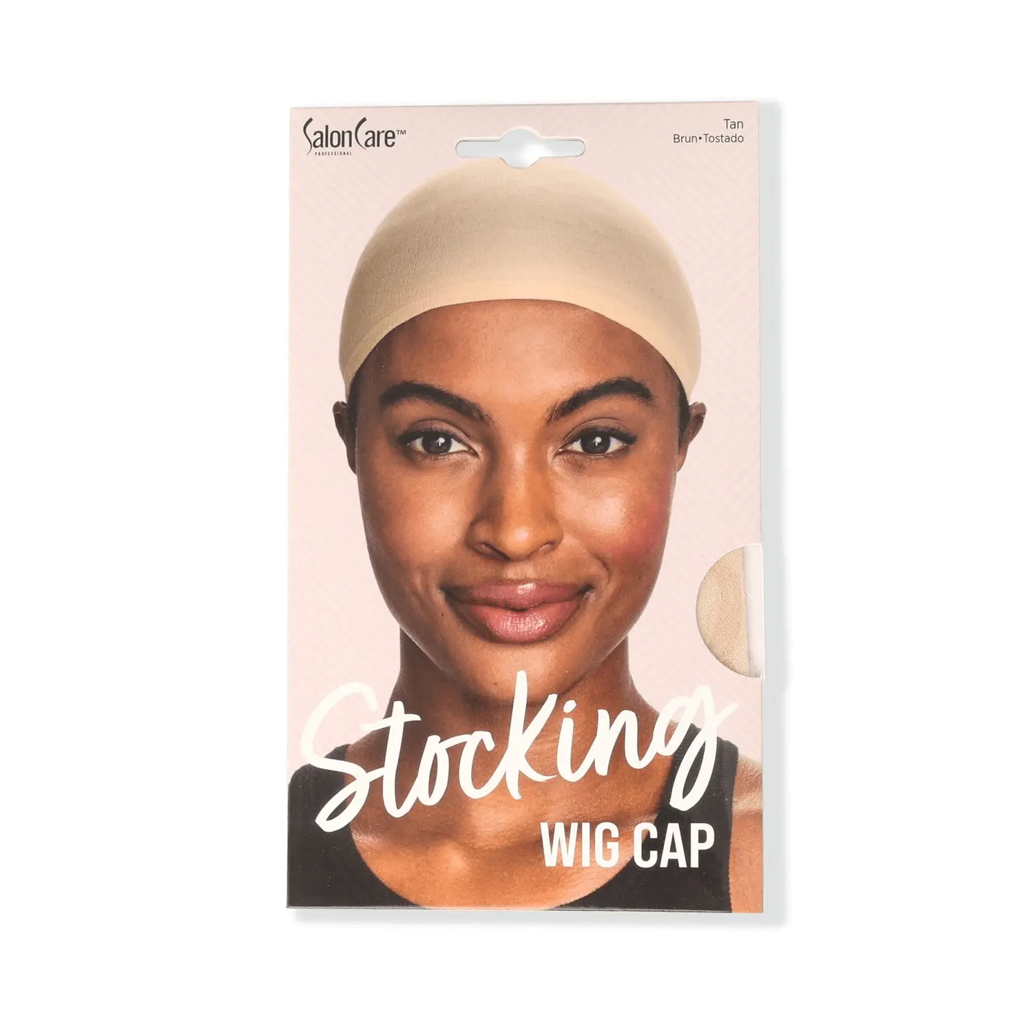 Salon Care Form-Fitting Tan Stocking Wig Cap - No-Slip Design for Hair Styling, Hair Stay, Wig Anchored