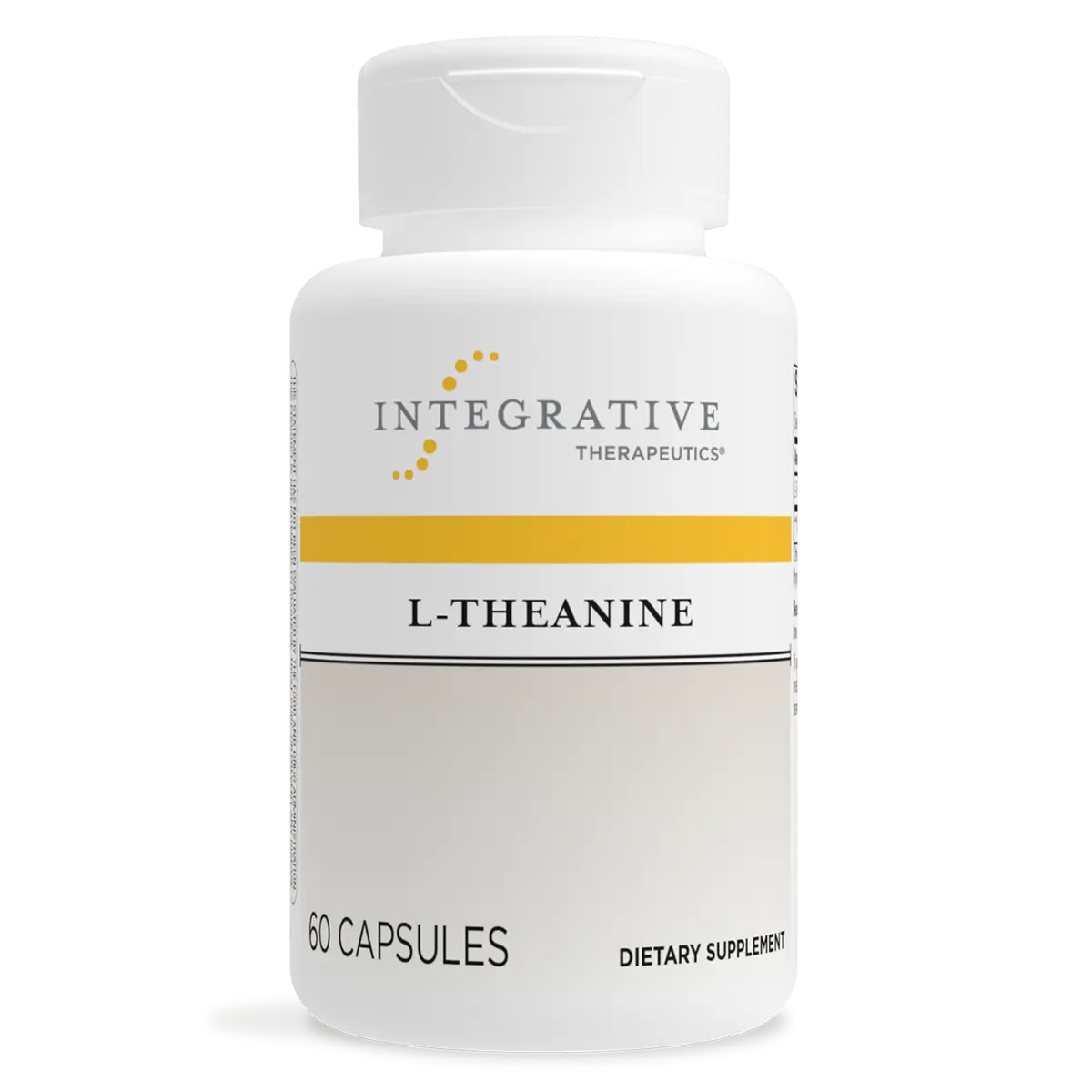 Integrative Therapeutics L-Theanine Supplement 200 mg - 60 Capsules for Stress Relief, Relaxation, Focus, Calm, and Sleep Support - Non-Drowsy Formula - Dietary