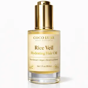 Rice water serum for Shine & Hydration – Rice Extract & tremella for Frizz Control, Smooth Hair, Lightweight Moisture & Gloss – Non Greasy Hair Oil – 1 fl oz rice hair oil for shine lightweight hair oil