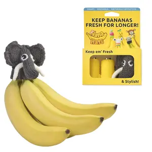 NANA HATS Banana Freshness Preserver, Keep Bananas Fresh Longer, Ideal for Organic Bananas, Innovative Banana Holder for Home Use, Extend Freshness of Your Fruit, AS SEEN ON SHARK TANK, Elephant