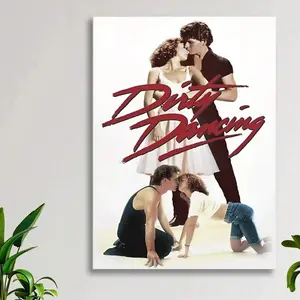 Dirty Dancing Movie Poster - (Framed Frameless Poster Optional),  Classic Film Decor For Living Room And Home, Aesthetic Room Decor, 2D, Perfect For Room Decor, Living Room Decor |   Romantic Poster |   Durable Canvas, Movie Room Decor,Room Decor.
