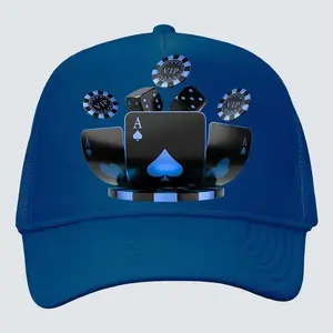 Poker Chips & Cards Trucker Hat - Gamble - Slots - Casino - Money - Chips - Jackpot - Hand Pay - Fun - Las Vegas