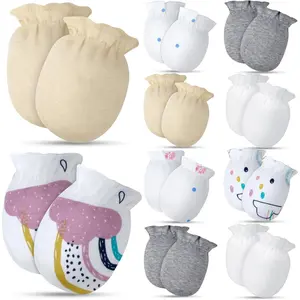 32 Pairs Baby Mittens Baby Gloves No Scratch 0-6 Months Baby Essentials Mittens for Newborn Baby Boys Girls