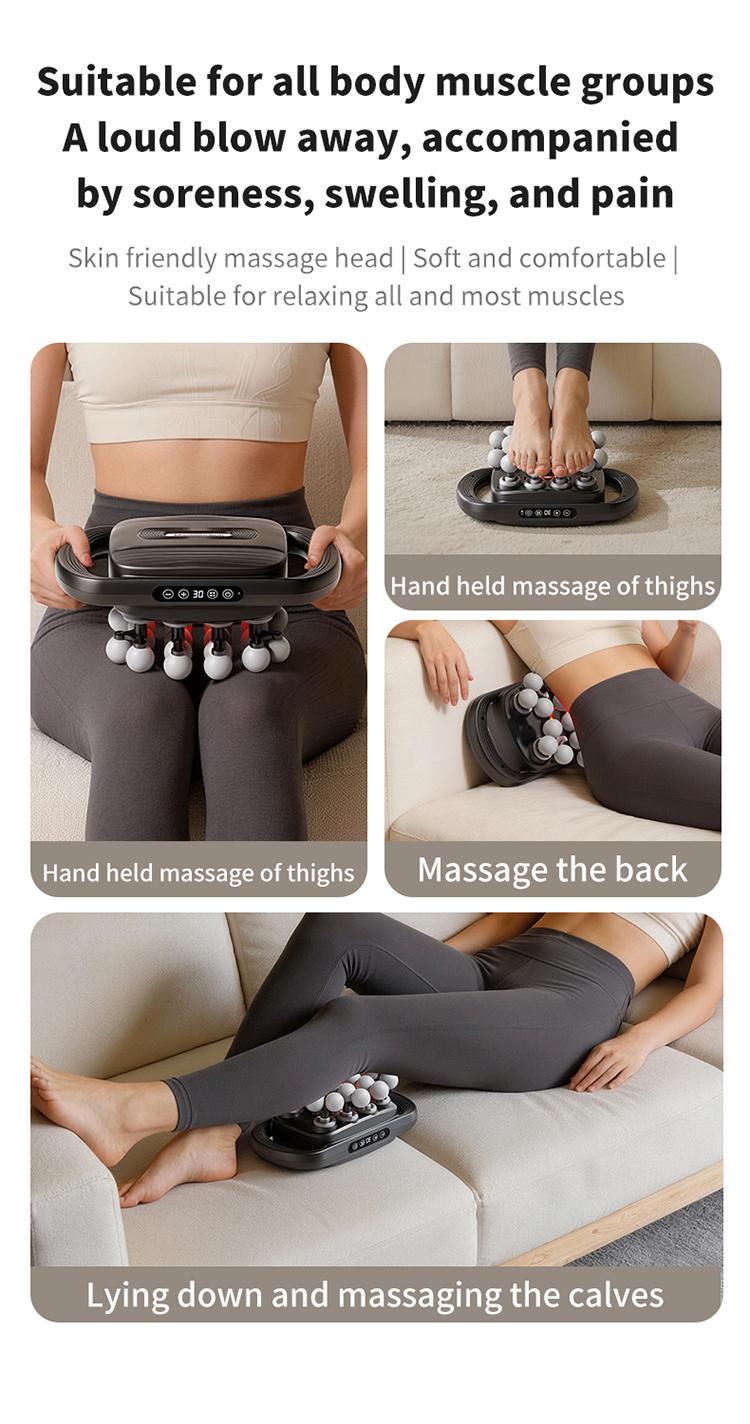 24 fascia guns with 3 modes to adjust 30 levels of massage vibration, used to relieve pain in the back, shoulders, legs, and feet. Equipped with a red light massage gun, it can be used as a gift to adjust daily fitness routines