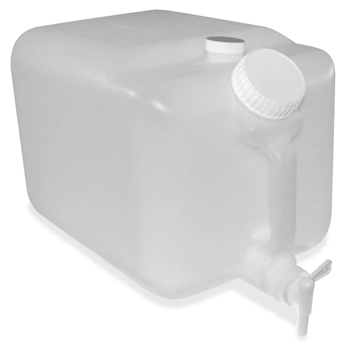 Leakproof 5gal Reusable Plastic Preserving Container - Translucent Polyethylene, E-Z Fill Port, Durable, Compatible with Kitchen Utensils for Mixing, Dispensing Liquids, Mixing And Dispensing Liquids
