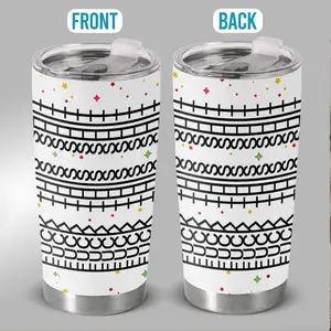 [BNB Gift 2025] Hidden Message Christmas 20 Oz Stainless Steel Tumbler - Bold Optical Design With Secret Statement, Funny Gift For Stress Relief, Office or Home Colorful Drinkware