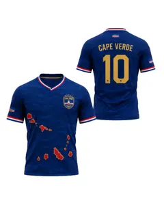 Cape Verde Soccer Jersey - Men's National Team Football Shirt - Custom Number 10 Edition
