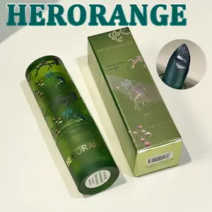 HERORANGE Emerald Green Gothic Lipstick  | Non-Sticky Hydrating Formula | Vampire Witchy Makeup for Halloween & Cosplay  | Long-Lasting Dark Lip Color! #GothicMakeup #HalloweenLips #DarkLipstick