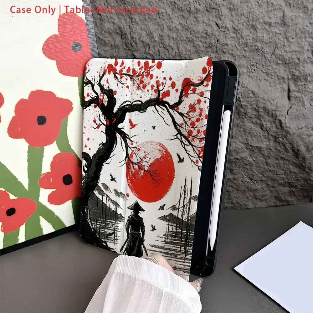 1 Piece Protective Folio Tablet Case with Pen Holder compatible with iPad 10.9/Pro11/10th/iPad7/8/iPad Air 4/5/iPad Pro/iPad Air 13(M3 2025)/iPad Air 11(M3 2025)/iPad Air 11(M3 2025)/iPad 11(A16 2025), Auto Sleep/Wake Function, Tablet Protective Cover