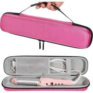 Travel Case for Hair Straightening Irons Curling Iron Travel Straightener Case Hair Styler Flat Iron Storage Carrying Pouch Bag(Only Case, Pink) springtok