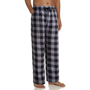Mens Heavyweight Flannel Plaid Pajama Pants 100% Cotton Sleep Lounge Pant