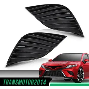 CROSSDESIGN Front Bumper Fog Light Covers Bezels Pair Fit For 2018 19 20 Toyota Camry SE XSE