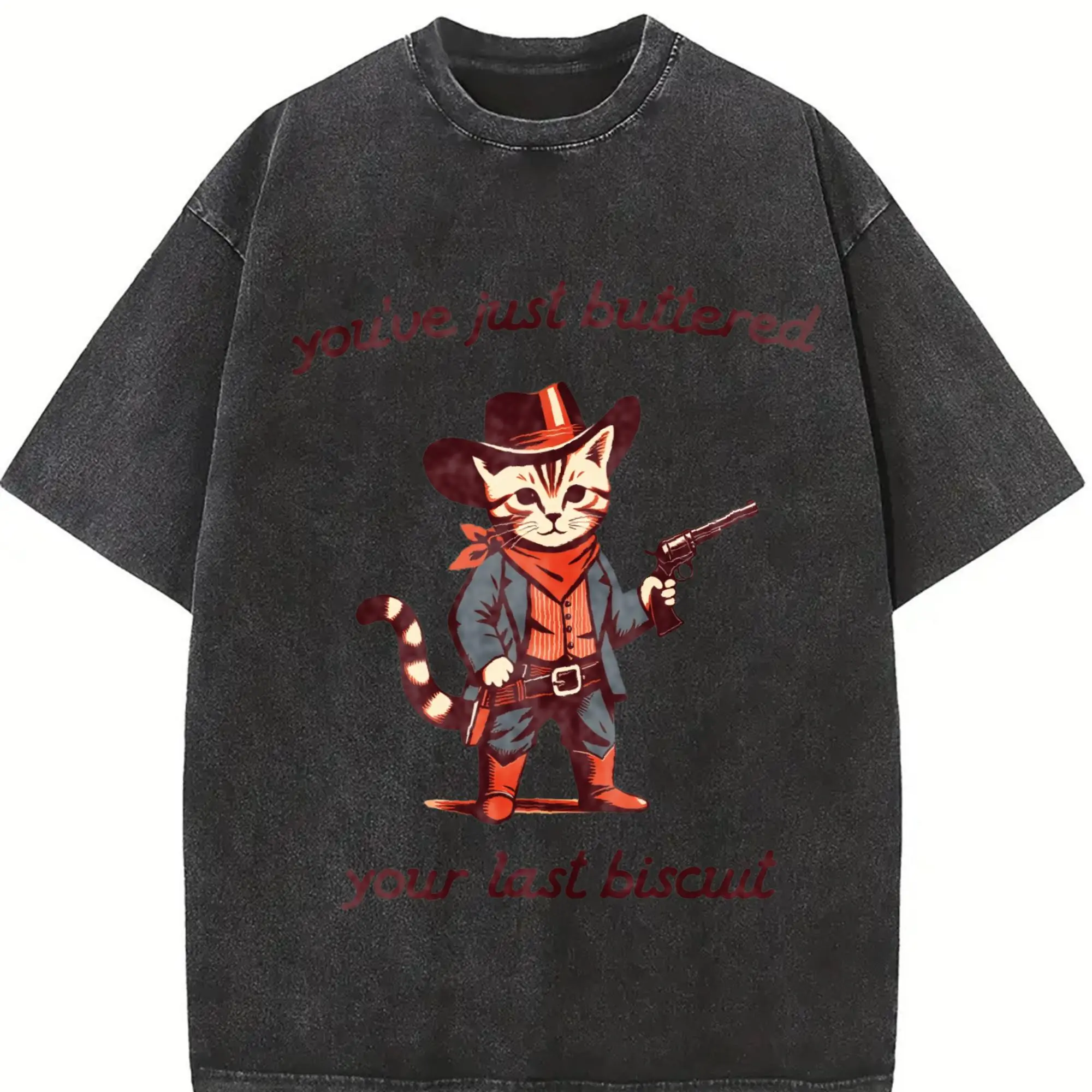 You've Just Buttered Your Last Biscuit Shirt, Funny Cowboy Cat T-shirt, Meowdy Partner Shirt