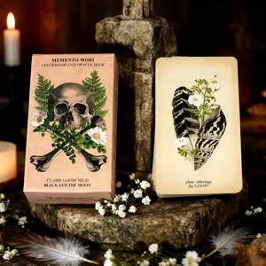 Skull and Flower Tarot Cards, 78 Beginner-Friendly Cards, Party Fortune-Telling Board Game, Destiny Prediction Desktop Card Game, Entertainment Leisure, Tarot Card Deck