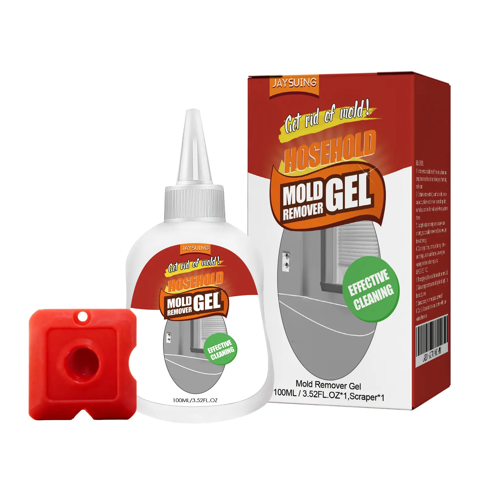 Bathroom Mold Stain Cleaner Gel for Grout Lines, Caulk Edges, Wall Seams, Sink Edges and Hard Washable Surfaces