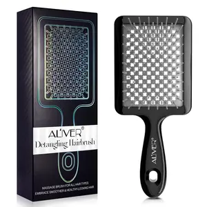 Aliver Hollow Comb, Wide Tooth Cushion Comb, Scalp Massage Comb, Home Salon Hair Care Tool, Empty Design Brush, Hair Detangling Comb