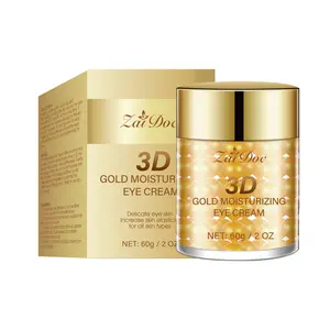 ZaiDoc 3D Gold Moisturizing Eye Cream Anti-Wrinkles Tightens Fades Fine Lines Rejuvenates Eyes 60g for All Skin Types Radiant Hydrating