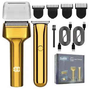 Electric Hair Trimmer Kit, 10pcs/set Professional Hair Clipper With Limited Comb & Charging Cable & Cleaning Brush & Lubrication Oil, Great For Men