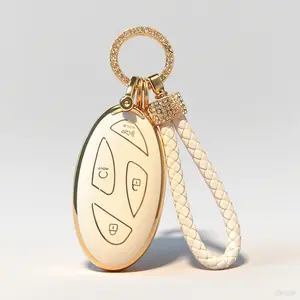 TPU Car Remote Key Fob Case Cover Holder for Hyundai Santa Fe MX5, Tucson 2025, Ioniq 2021, Kona 2024 - Durable Protective Shell Accessory