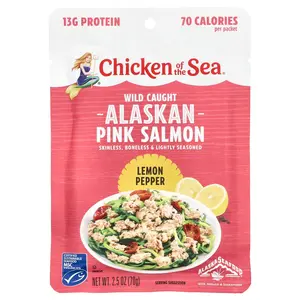 Chicken of the Sea Wild Caught Alaskan Pink Salmon, Lemon Pepper, 2.5 oz (70 g)