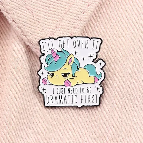 Cute Cartoon Unicorn Design Brooch, Lapel Pin, Fashion Alloy Pin for Daily Clothing Decor, Trendy All-match & Exquisite Brooch for Birthday Gift