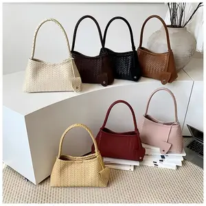 Unique design handmade woven shoulder bag, versatile carry-all for commuting