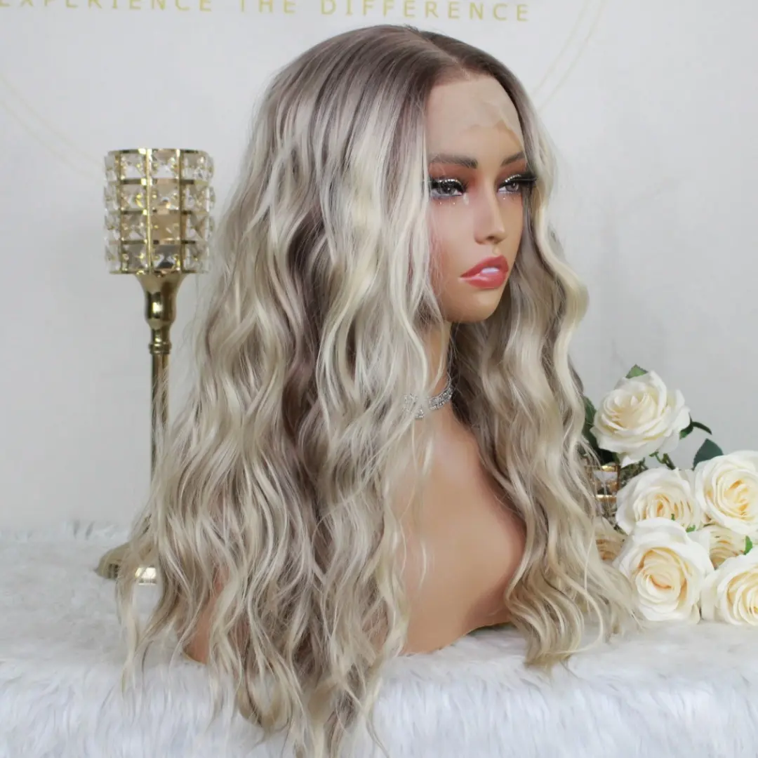 A36 by AISOM 13x4 Free Part Lace Front Wig Blonde Highlight 