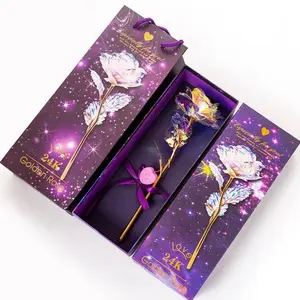 Galaxy Rose with gift bag, box & love stand Decor