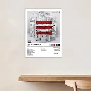 JAY-Z - The Blueprint 3 - Album Music Art Poster, Rap-Hip Hop-R&B Album Wall Decor, Iconic Rap Album Aesthetic Decoration, Modern Music Artwork, A Gift for Rap Fans, Frameless