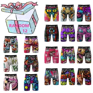 12 Pack Random Color Men’s Boxers – Funny Graffiti & Street Vibes
