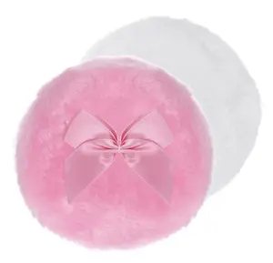 2 Pcs Large Body Powder Puff, 3.5 Inch Powder Puff for Body Powder, Soft Washable Reusable Dusting Powder Puff, Big Fluffy Powder Puff for Wet Dry Makeup Face Body