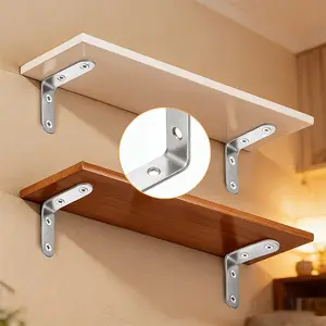 Corner Brackets,Right-angle bracket,Stainless Steel L Brackets, Heavy Duty 90 Degree Angle Bracket & Corner Braces Set for Wood Furniture and Bookshelf Reinforcing, Easy Install Modern Corner Brackets with Screws Included, Multiple uses, convenient to use