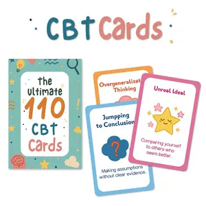 The Ultimate 110 Cbt Cards for Mental Health, Casual Card Set for Therapy and Self-Improvement, Perfect for Stress Relief
