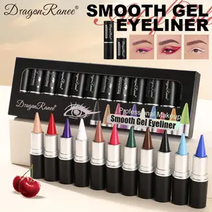 12 Color Smooth Gel Eyeliner Pencil Set, Professional Long-Lasting Anti-Smudge Eyeliner, Rich Pigment and Soft Texture, Makeup Artist & Beauty Lover