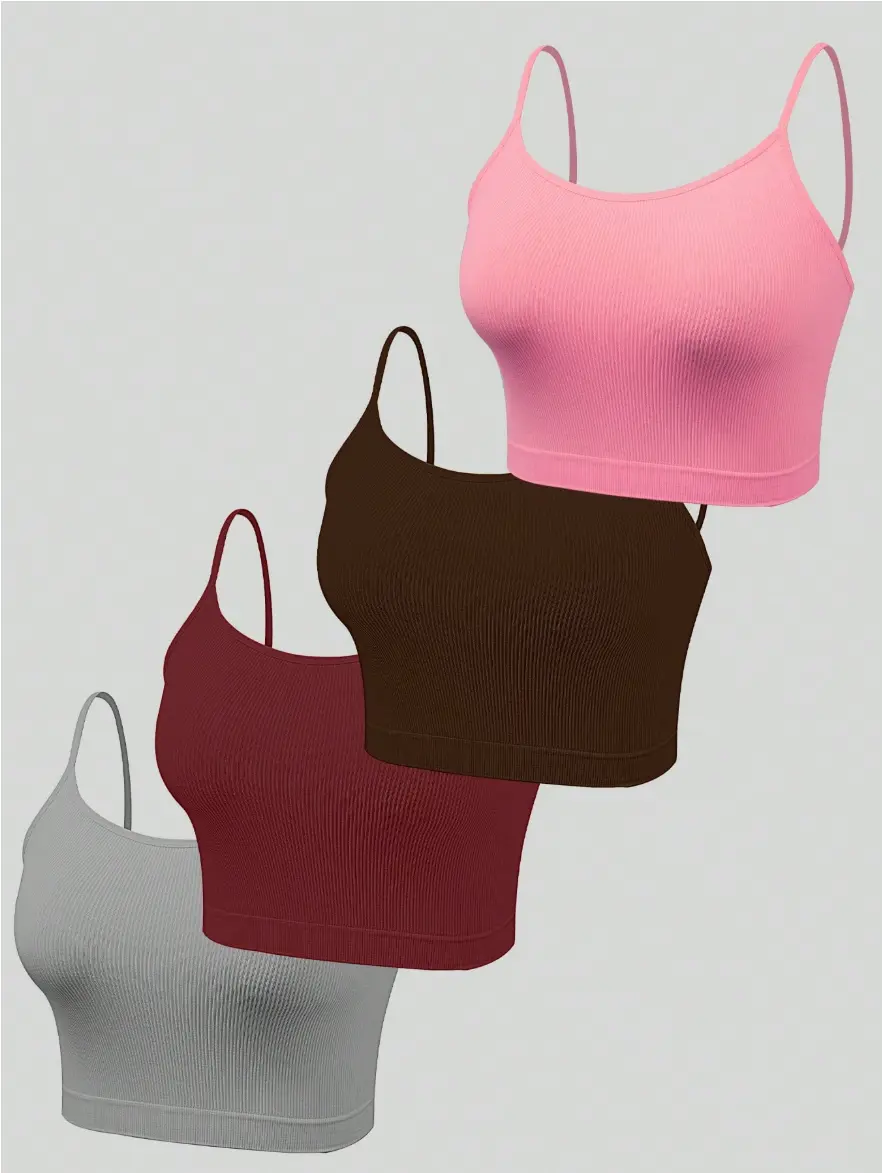 4 Seamless Women's Tank Tops, Comfortable And Flattering Bras