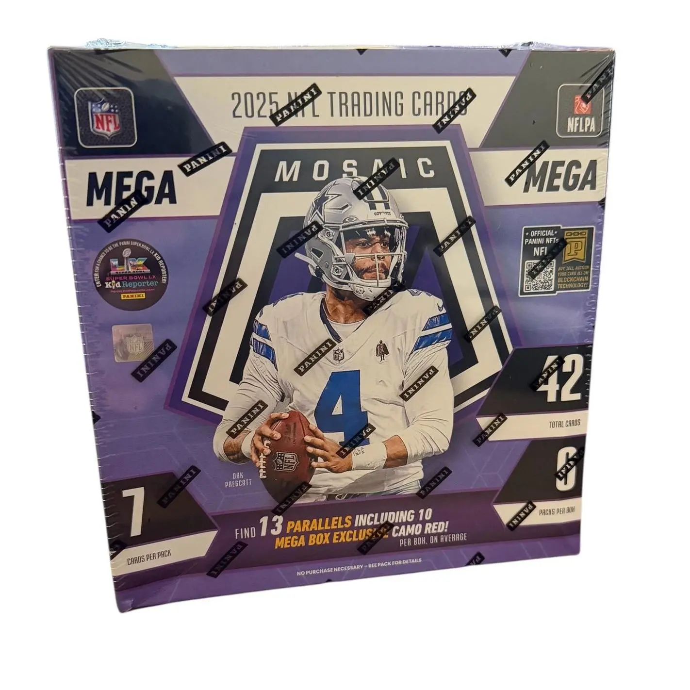 Panini 2025 Mosaic Sports Card Packs - Retail Mega Box, Collectible Trading Card Accessory