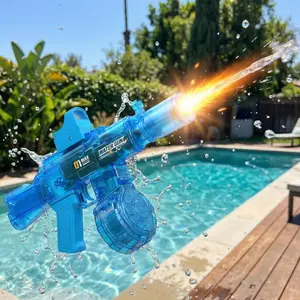 Electric Continuous Water Gun, Automatic High-Speed Water Toy with Light Effects, Outdoor Beach Pool Party Toy for Adults and Kids