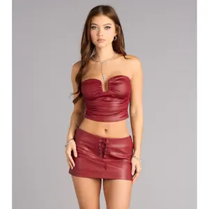 Too Hot to Handle Lace Up Micro Skort