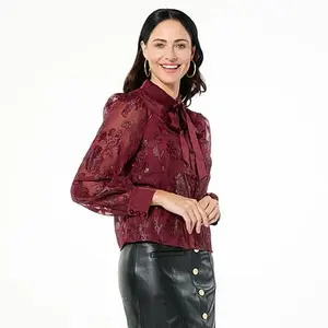 kathy ireland Fashion 360 kathy ireland® Fashion 360 Paris Night Lace Blouse with Camisole