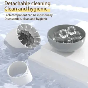 Silicone Mushroom Ice Cube Maker for Home Bar Easy Release Ice Block Mold Bucket 55 Pcs Crushed Ice Tray for Kitchen Party & Drinks Durable BPA Free Detachable for Easy Cleaning