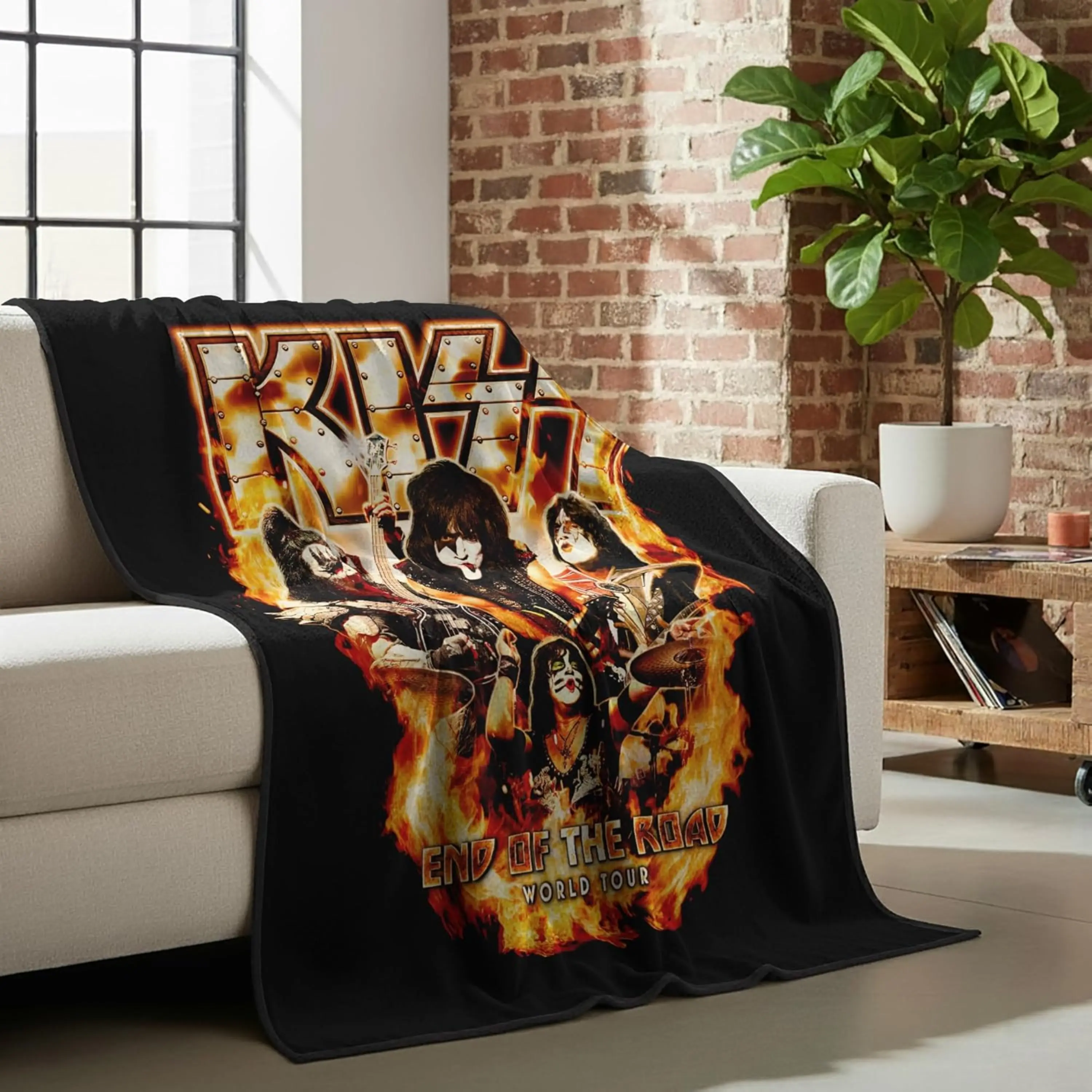 Vintage Heavy Metal Rock Band Throw Blanket – Ultra-Soft Plush Fleece Blanket for Bed Couch