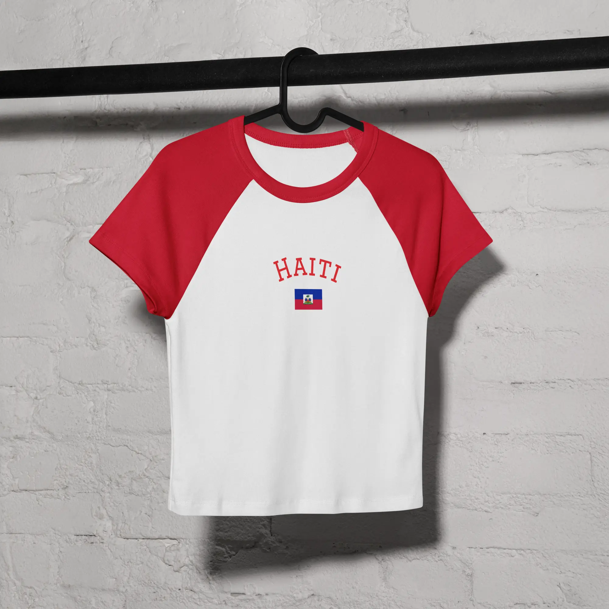 Haiti baby tee shirt (big font) + flag