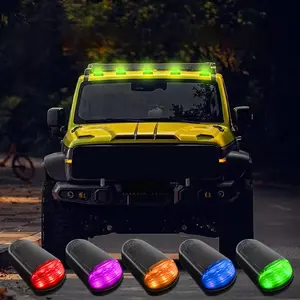 NEW 7 Colors Cab Lights Punch-Free Solar Powered Cab Lights,Wireless App Control Solar Powered Roof Lights,For Truck Accessories, Led Car Lights