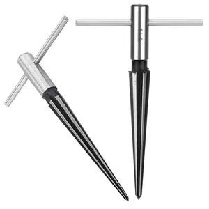 2Pcs T Handle Tapered Reamer Set - 1/8"-1/2" & 3/16"-5/8" Bridge Pin Hole,Taper Hand Reamers Guitar Tapered Hole Reamer Tool,Handheld Drilling Tool