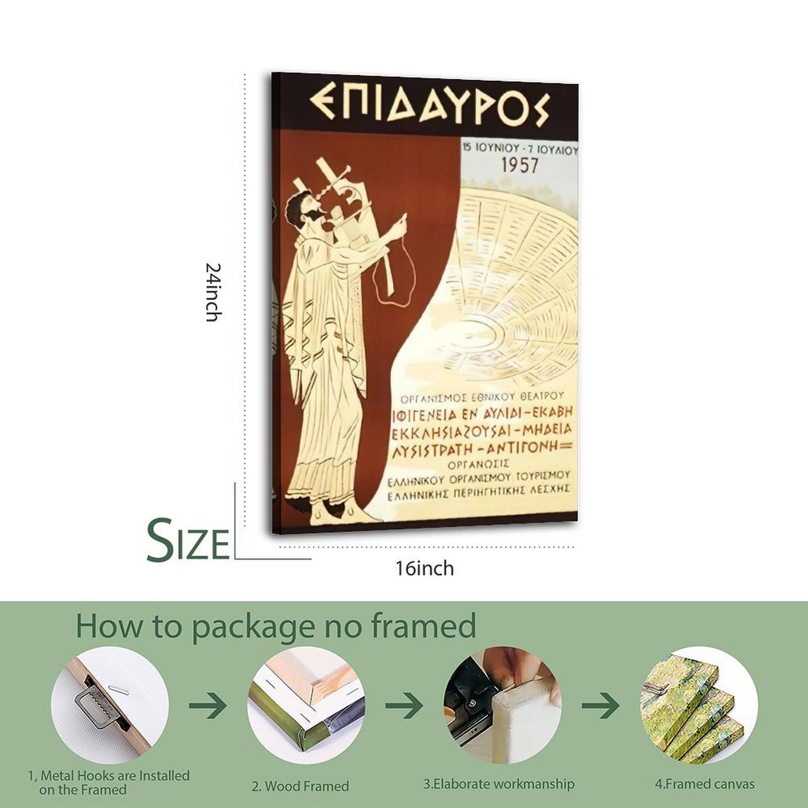 Vintage Greek Tourism Posters Poster Decorative Painting Canvas Wall Art Picture Print Modern Family Bedroom Decor