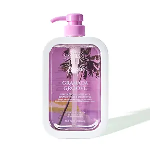 SOLO EN IBIZA Granada Groove Body Wash-Full Size Cleansing Shower Gel with Plum, Violet, Orchid & Sandalwood (16.9 fl oz)