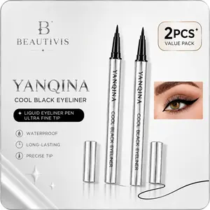 【Beautivis】2PCS Waterproof Liquid Eyeliner Pen, Ultra Fine Tip, Smudge Proof, Long Lasting, Quick Dry Black Eyeliner for Cat Eye & Everyday Makeup