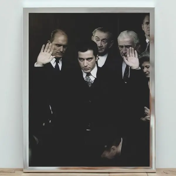 The Godfather 2 Vintage Mafia Movie Poster Michael Corleone Wall Art For Classic Film Decor And Crime Aesthetic